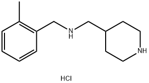 (2-甲基-苄基)-哌啶-4-基甲基-胺盐酸盐 结构式
