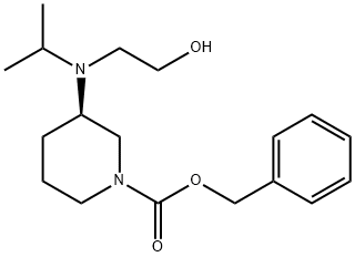 (R)-3-[(2-Hydroxy-ethyl)-isopropyl-aMino]-piperidine-1-carboxylic acid benzyl ester 结构式