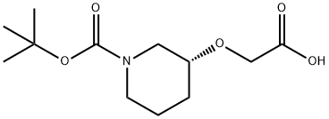 (R)-3-CarboxyMethoxy-piperidine-1-carboxylic acid tert-butyl ester 结构式