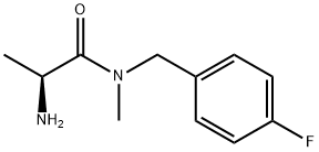 (S)-2-氨基-N-(4-氟苄基)-N-甲基丙酰胺 结构式