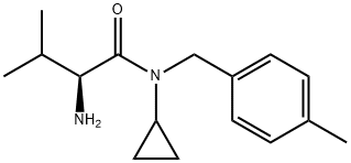 (S)-2-AMino-N-cyclopropyl-3-Methyl-N-(4-Methyl-benzyl)-butyraMide 结构式