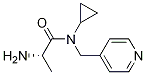 (S)-2-氨基-N-环丙基-N-(吡啶-4-基甲基)丙酰胺 结构式