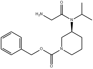 (S)-3-[(2-AMino-acetyl)-isopropyl-aMino]-piperidine-1-carboxylic acid benzyl ester 结构式