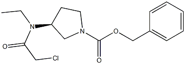 (S)-3-[(2-Chloro-acetyl)-ethyl-aMino]-pyrrolidine-1-carboxylic acid benzyl ester 结构式