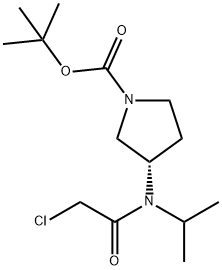 (S)-3-[(2-Chloro-acetyl)-isopropyl-aMino]-pyrrolidine-1-carboxylic acid tert-butyl ester 结构式