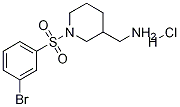 1-(3-溴-苯磺酰基)-哌啶-3-基]-甲基-胺盐酸盐 结构式