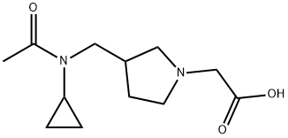 {3-[(Acetyl-cyclopropyl-aMino)-Methyl]-pyrrolidin-1-yl}-acetic acid 结构式