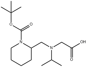 2-[(CarboxyMethyl-isopropyl-aMino)-Methyl]-piperidine-1-carboxylic acid tert-butyl ester 结构式