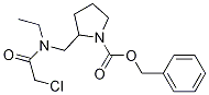2-{[(2-Chloro-acetyl)-ethyl-aMino]-Methyl}-pyrrolidine-1-carboxylic acid benzyl ester 结构式
