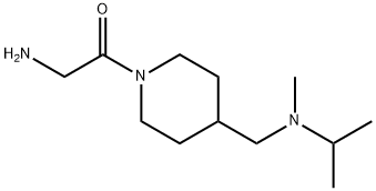 2-AMino-1-{4-[(isopropyl-Methyl-aMino)-Methyl]-piperidin-1-yl}-ethanone 结构式