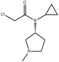 2-Chloro-N-cyclopropyl-N-((R)-1-Methyl-pyrrolidin-3-yl)-acetaMide 结构式