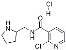 2-氯-N-吡咯烷-2-基甲基-烟酰胺盐酸盐 结构式