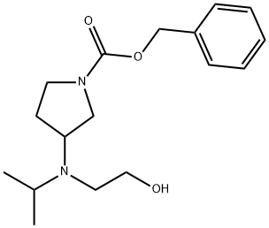 3-[(2-Hydroxy-ethyl)-isopropyl-aMino]-pyrrolidine-1-carboxylic acid benzyl ester 结构式