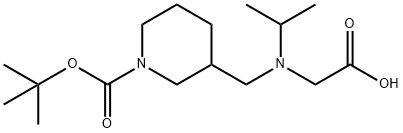 3-[(CarboxyMethyl-isopropyl-aMino)-Methyl]-piperidine-1-carboxylic acid tert-butyl ester 结构式