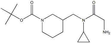 3-{[(2-AMino-acetyl)-cyclopropyl-aMino]-Methyl}-piperidine-1-carboxylic acid tert-butyl ester 结构式