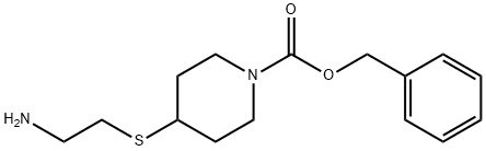 4-(2-AMino-ethylsulfanyl)-piperidine-1-carboxylic acid benzyl ester 结构式