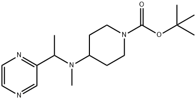 4-[甲基-(1-吡嗪-2-基-乙基)-氨基]-哌啶-1-羧酸叔丁基酯 结构式