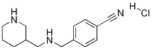 4-{[(哌啶-3-基甲基)-氨基]-甲基}-苄腈盐酸盐 结构式
