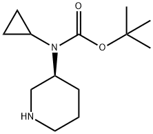 环丙基-(S)-哌啶-3-基-氨基甲酸叔丁酯 结构式