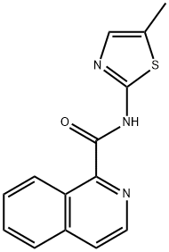 异喹啉羧酸(5-甲基-噻唑-2-基)-酰胺 结构式