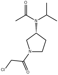 N-[(R)-1-(2-Chloro-acetyl)-pyrrolidin-3-yl]-N-isopropyl-acetaMide 结构式