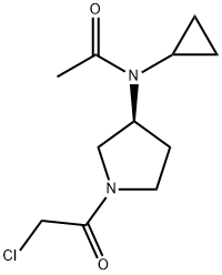 N-[(S)-1-(2-Chloro-acetyl)-pyrrolidin-3-yl]-N-cyclopropyl-acetaMide 结构式