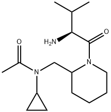 N-[1-((S)-2-AMino-3-Methyl-butyryl)-piperidin-2-ylMethyl]-N-cyclopropyl-acetaMide 结构式