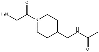 N-((1-甘氨酰哌啶-4-基)甲基)乙酰胺 结构式