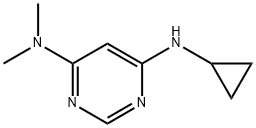 N-环丙基-N',N'-二甲基嘧啶-4,6-二胺 结构式