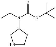 Ethyl-pyrrolidin-3-yl-carbamic acid tert-butyl ester 结构式