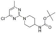 [1-(4-氯-6-甲基-嘧啶-2-基)-哌啶-4-基]-氨基甲酸叔丁基酯 结构式