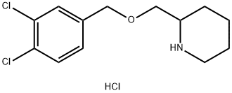 2-(3,4-二氯-苄氧基甲基)-哌啶盐酸盐 结构式