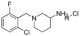 1-(2-氯-6-氟-苄基)-哌啶-3-基胺盐酸盐 结构式