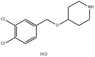 4-(3,4-二氯-苄氧基)-哌啶盐酸盐 结构式