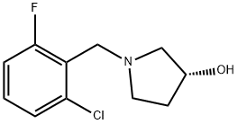 (R)-1-(2-氯-6-氟-苄基)-吡咯烷-3-醇 结构式