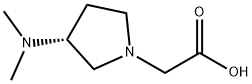 (R)-2-(3-(二甲氨基)吡咯烷-1-基)乙酸 结构式