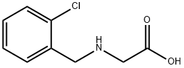 N-[(2-氯苯基)甲基]-甘氨酸 结构式