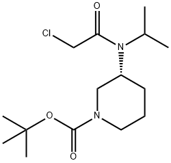(R)-3-[(2-Chloro-acetyl)-isopropyl-aMino]-piperidine-1-carboxylic acid tert-butyl ester 结构式