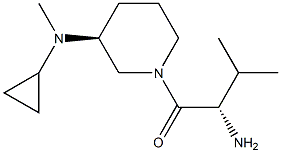 (S)-2-AMino-1-[(S)-3-(cyclopropyl-Methyl-aMino)-piperidin-1-yl]-3-Methyl-butan-1-one 结构式