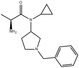 (S)-2-AMino-N-(1-benzyl-pyrrolidin-3-yl)-N-cyclopropyl-propionaMide 结构式