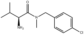 (S)-2-氨基-N-(4-氯苄基)-N,3-二甲基丁酰胺 结构式