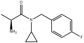 (S)-2-氨基-N-环丙基-N-(4-氟苄基)丙酰胺 结构式