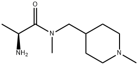 (S)-2-AMino-N-Methyl-N-(1-Methyl-piperidin-4-ylMethyl)-propionaMide 结构式