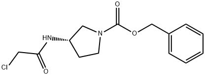 (S)-3-(2-Chloro-acetylaMino)-pyrrolidine-1-carboxylic acid benzyl ester 结构式