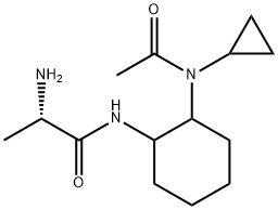 (S)-N-[2-(Acetyl-cyclopropyl-aMino)-cyclohexyl]-2-aMino-propionaMide 结构式