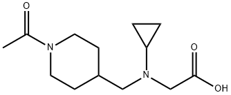 [(1-Acetyl-piperidin-4-ylMethyl)-cyclopropyl-aMino]-acetic acid 结构式