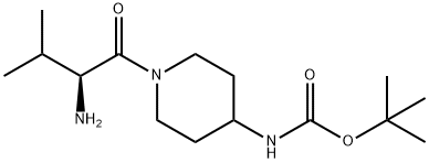 [1-((S)-2-AMino-3-Methyl-butyryl)-piperidin-4-yl]-carbaMic acid tert-butyl ester 结构式