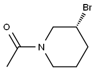 1-((R)-3-BroMo-piperidin-1-yl)-ethanone 结构式