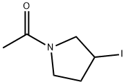 1-(3-碘-吡咯烷-1-基)-乙酮 结构式