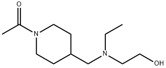 1-(4-{[Ethyl-(2-hydroxy-ethyl)-aMino]-Methyl}-piperidin-1-yl)-ethanone 结构式